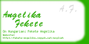 angelika fekete business card